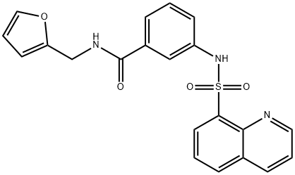 N-(2-furylmethyl)-3-[(8-quinolinylsulfonyl)amino]benzamide Struktur