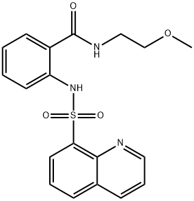 N-(2-methoxyethyl)-2-[(8-quinolinylsulfonyl)amino]benzamide Struktur