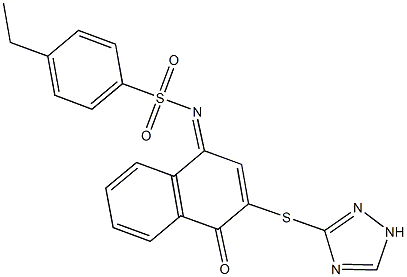 4-ethyl-N-(4-oxo-3-(1H-1,2,4-triazol-3-ylsulfanyl)-1(4H)-naphthalenylidene)benzenesulfonamide Struktur