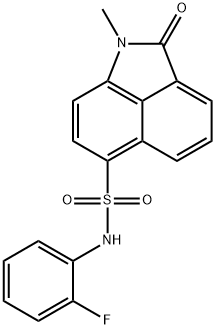 N-(2-fluorophenyl)-1-methyl-2-oxo-1,2-dihydrobenzo[cd]indole-6-sulfonamide Struktur