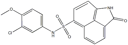 N-(3-chloro-4-methoxyphenyl)-2-oxo-1,2-dihydrobenzo[cd]indole-6-sulfonamide Struktur