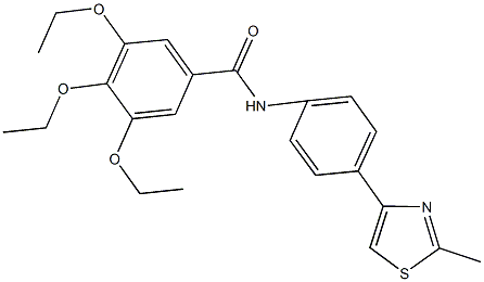 3,4,5-triethoxy-N-[4-(2-methyl-1,3-thiazol-4-yl)phenyl]benzamide Struktur