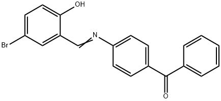 {4-[(5-bromo-2-hydroxybenzylidene)amino]phenyl}(phenyl)methanone Struktur