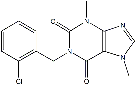 1-(2-chlorobenzyl)-3,7-dimethyl-3,7-dihydro-1H-purine-2,6-dione Struktur