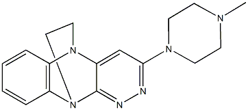 3-(4-methyl-1-piperazinyl)-5,10-dihydro-5,10-ethanopyridazino[3,4-b]quinoxaline Struktur