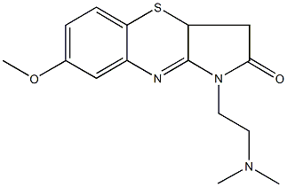 1-[2-(dimethylamino)ethyl]-7-methoxy-3,3a-dihydropyrrolo[3,2-b][1,4]benzothiazin-2(1H)-one Struktur