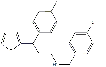 3-(2-furyl)-N-(4-methoxybenzyl)-3-(4-methylphenyl)propan-1-amine Struktur