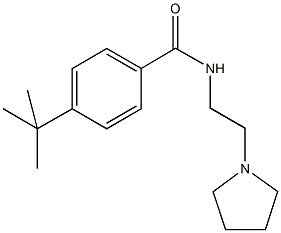 4-tert-butyl-N-[2-(1-pyrrolidinyl)ethyl]benzamide Struktur