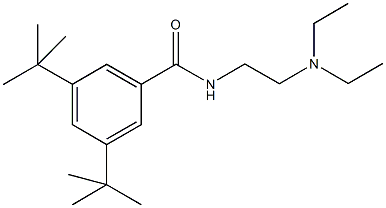 3,5-ditert-butyl-N-[2-(diethylamino)ethyl]benzamide Struktur