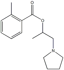 1-methyl-2-(1-pyrrolidinyl)ethyl 2-methylbenzoate Struktur