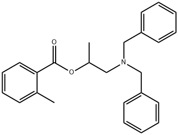 2-(dibenzylamino)-1-methylethyl 2-methylbenzoate Struktur