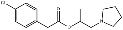 1-methyl-2-(1-pyrrolidinyl)ethyl (4-chlorophenyl)acetate Struktur