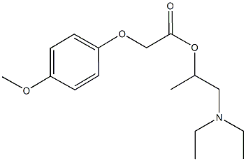 2-(diethylamino)-1-methylethyl (4-methoxyphenoxy)acetate Struktur