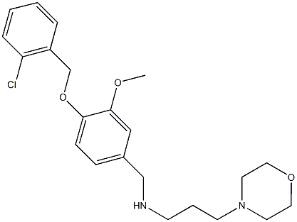 N-{4-[(2-chlorobenzyl)oxy]-3-methoxybenzyl}-N-[3-(4-morpholinyl)propyl]amine Struktur