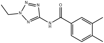 N-(2-ethyl-2H-tetraazol-5-yl)-3,4-dimethylbenzamide Struktur