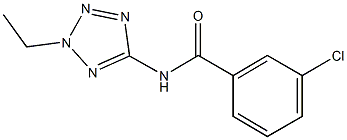 3-chloro-N-(2-ethyl-2H-tetraazol-5-yl)benzamide Struktur