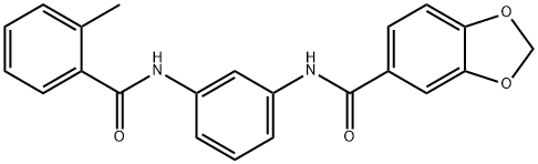 N-{3-[(2-methylbenzoyl)amino]phenyl}-1,3-benzodioxole-5-carboxamide Struktur