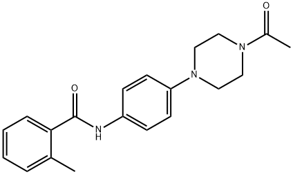 N-[4-(4-acetyl-1-piperazinyl)phenyl]-2-methylbenzamide Struktur