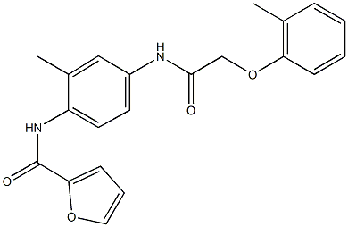 N-(2-methyl-4-{[(2-methylphenoxy)acetyl]amino}phenyl)-2-furamide Struktur