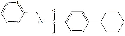 4-cyclohexyl-N-(2-pyridinylmethyl)benzenesulfonamide Struktur