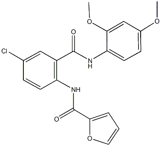 N-{4-chloro-2-[(2,4-dimethoxyanilino)carbonyl]phenyl}-2-furamide Struktur