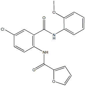 N-{4-chloro-2-[(2-methoxyanilino)carbonyl]phenyl}-2-furamide Struktur