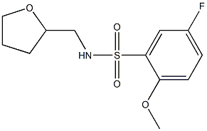 5-fluoro-2-methoxy-N-(tetrahydro-2-furanylmethyl)benzenesulfonamide Struktur