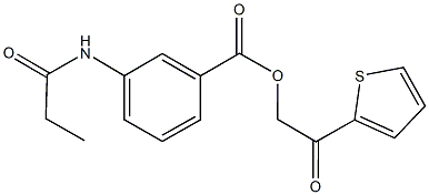 2-oxo-2-(2-thienyl)ethyl 3-(propionylamino)benzoate Struktur