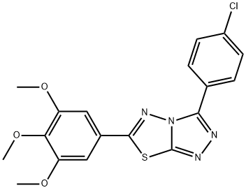 3-(4-chlorophenyl)-6-(3,4,5-trimethoxyphenyl)[1,2,4]triazolo[3,4-b][1,3,4]thiadiazole Struktur