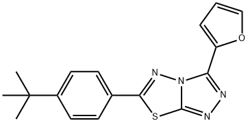 6-(4-tert-butylphenyl)-3-(2-furyl)[1,2,4]triazolo[3,4-b][1,3,4]thiadiazole Struktur