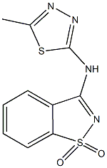 N-(1,1-dioxido-1,2-benzisothiazol-3-yl)-N-(5-methyl-1,3,4-thiadiazol-2-yl)amine Struktur