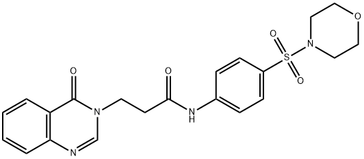 N-[4-(4-morpholinylsulfonyl)phenyl]-3-(4-oxo-3(4H)-quinazolinyl)propanamide Struktur