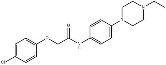 2-(4-chlorophenoxy)-N-[4-(4-ethyl-1-piperazinyl)phenyl]acetamide Struktur