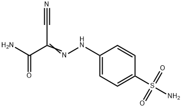 2-{[4-(aminosulfonyl)phenyl]hydrazono}-2-cyanoacetamide Struktur