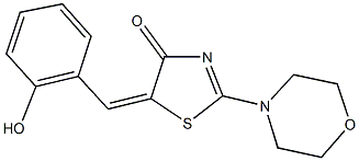 5-(2-hydroxybenzylidene)-2-(4-morpholinyl)-1,3-thiazol-4(5H)-one Struktur