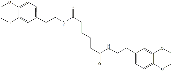 N~1~,N~6~-bis[2-(3,4-dimethoxyphenyl)ethyl]hexanediamide Struktur