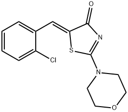 5-(2-chlorobenzylidene)-2-(4-morpholinyl)-1,3-thiazol-4(5H)-one Struktur