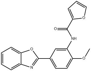 N-[5-(1,3-benzoxazol-2-yl)-2-methoxyphenyl]-2-furamide Struktur