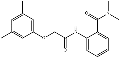 2-{[(3,5-dimethylphenoxy)acetyl]amino}-N,N-dimethylbenzamide Struktur