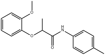 2-(2-methoxyphenoxy)-N-(4-methylphenyl)propanamide Struktur