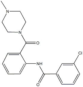 3-chloro-N-{2-[(4-methyl-1-piperazinyl)carbonyl]phenyl}benzamide Struktur