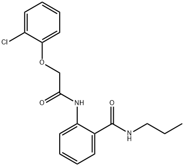 2-{[(2-chlorophenoxy)acetyl]amino}-N-propylbenzamide Struktur