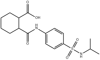 2-({4-[(isopropylamino)sulfonyl]anilino}carbonyl)cyclohexanecarboxylic acid Struktur