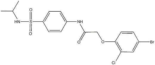 2-(4-bromo-2-chlorophenoxy)-N-{4-[(isopropylamino)sulfonyl]phenyl}acetamide Struktur