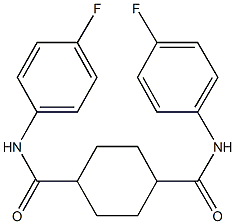 N~1~,N~4~-bis(4-fluorophenyl)-1,4-cyclohexanedicarboxamide Struktur