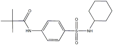 N-{4-[(cyclohexylamino)sulfonyl]phenyl}-2,2-dimethylpropanamide Struktur