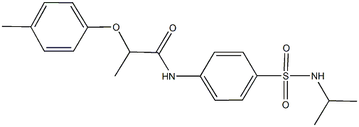 N-{4-[(isopropylamino)sulfonyl]phenyl}-2-(4-methylphenoxy)propanamide Struktur