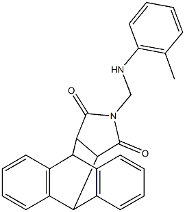 13-(2-toluidinomethyl)-9,10-dihydro-9,10-[3,4]pyrrolidinoanthracene-12,14-dione Struktur