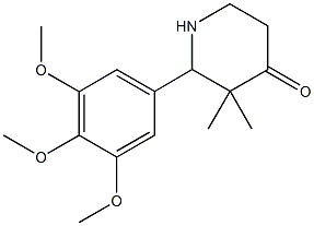 3,3-dimethyl-2-(3,4,5-trimethoxyphenyl)-4-piperidinone Struktur