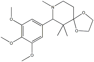 6,6,8-trimethyl-7-(3,4,5-trimethoxyphenyl)-1,4-dioxa-8-azaspiro[4.5]decane Struktur